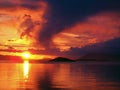 San Juan Island Sunset. Royalty Free Stock Photo