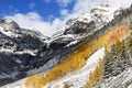 San Juan Mountains in Fall Colors and Snow, Colorado Royalty Free Stock Photo