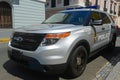 San Juan Police Car in San Juan, Puerto Rico Royalty Free Stock Photo