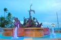 Fountain Paseo de la Princesa in old San Juan, Puerto Rico. Royalty Free Stock Photo