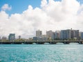 San Juan, Puerto Rico skyline on Condado Beach