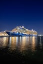 SAN JUAN, PUERTO RICO, USA - NOVEMBER 29, 2019: Cruise ship Celebrity Equinox Celebrity Cruises docked at the port of San Juan i Royalty Free Stock Photo