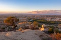 San Juan River and Farmington, New Mexico Royalty Free Stock Photo