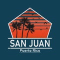 San Juan sign or stamp on white background, vector illustration