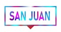 San Juan sign or stamp on white background, vector illustration