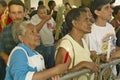 San Lazaro Catholic Church and people praying in El Rincon, Cuba