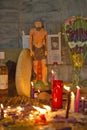 San Lazaro Catholic Church and shrine to Jesus with candles in El Rincon, Cuba Royalty Free Stock Photo