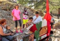 San Leo - Organ-grinder is teaching the children their craft