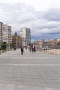 San Lorenzo beach promenade in Gijon Asturias Spain