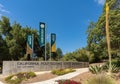 Name of university on wall, San Luis Obispo, CA, USA Royalty Free Stock Photo