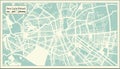 San Luis Potosi Mexico City Map in Retro Style. Outline Map