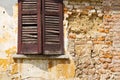 san macario window varese italy venetian blind brick Royalty Free Stock Photo