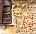 san macario window varese italy venetian blind brick Royalty Free Stock Photo