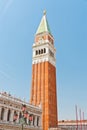 San Marco Campanile - bell tower of Saint Mark cathedral Royalty Free Stock Photo