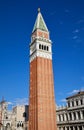 San Marco campanile, bell tower in Venice in a sunny day