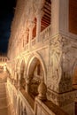 San Marco, Doge's Palace in Venice, Italy, at night Royalty Free Stock Photo