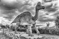 Lambeosaurus dinosaur inside a dino park in southern Italy