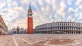 San Marco Square with Basilica of Saint Mark at sunset, Venice, Italy Royalty Free Stock Photo