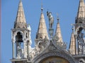 San Marco square with Campanile and San Marco`s Basilica. The main square of the old town. Venice, Veneto Italy Royalty Free Stock Photo