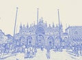 San Marco square and church in Venice, Italy Royalty Free Stock Photo