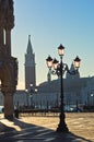 San Marco square, grand canal and San Giorgio Maggiore church in Venice