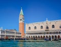 San marco square on a sunny day in Venice,Italy 2015 April Royalty Free Stock Photo