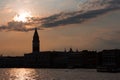 San Marco Square at sunset, Venice, Italy Royalty Free Stock Photo