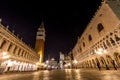 San Marco square Venice night Royalty Free Stock Photo