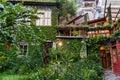 SAN MARCOS LA LAGUNA, GUATEMALA - MARCH 24, 2016: Lush gardens at Hotel Aaculaax in San Marcos La Laguna villag