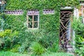 SAN MARCOS LA LAGUNA, GUATEMALA - MARCH 24, 2016: Lush gardens at Hotel Aaculaax in San Marcos La Laguna villag