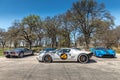 San Marcos, TX - March 26 2021 - Group of 5 Ford GT`s at the Annual Cobra Spring Meet