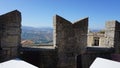 San Marino city view. Stone street and old walls in San-Marino, Italy.