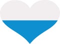 San Marino flag heart