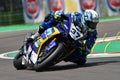 San Marino Italy - May 11, 2018: Ondrej Jezek CZE Yamaha YZF R1 Guandalini Racing Team, in action during the Superbike Qualifying Royalty Free Stock Photo