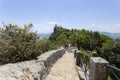 The patway that leads to the Cesta of Fratta tower in Mount Titan in San Marino, Republic of San Marino Royalty Free Stock Photo