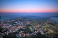 San Marino, a landlocked country within Italy from Monte Titano