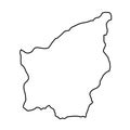 San Marino map of black contour curves illustration