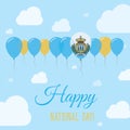 San Marino National Day Flat Patriotic Poster.