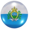 San Marino national flag button