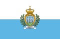 San Marino national flag. Official flag of San Marino accurate colors