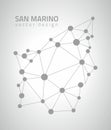 San Marino vector contour grey map