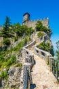 San Marino, Pass of the Witches Passo delle Streghe to Guaita Royalty Free Stock Photo