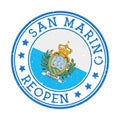 San Marino Reopening Stamp.