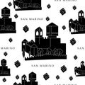 San Marino, seamless pattern