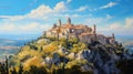 San Marino Serenity: Captivating Impressionistic View of This Enchanting Microstate Royalty Free Stock Photo
