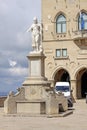 San MArino. Statue of Liberty near the Palazzo Pubblicco. Royalty Free Stock Photo
