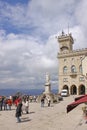 San Marino. View to the Palazzo Pubblicco. Royalty Free Stock Photo