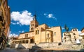 San Martin Church and Juan Bravo monument in Segovia, Spain