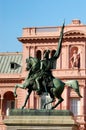 San Martin statue in Government house Royalty Free Stock Photo