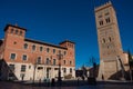 San Martin tower in mudejar style and public library on Perez Pr